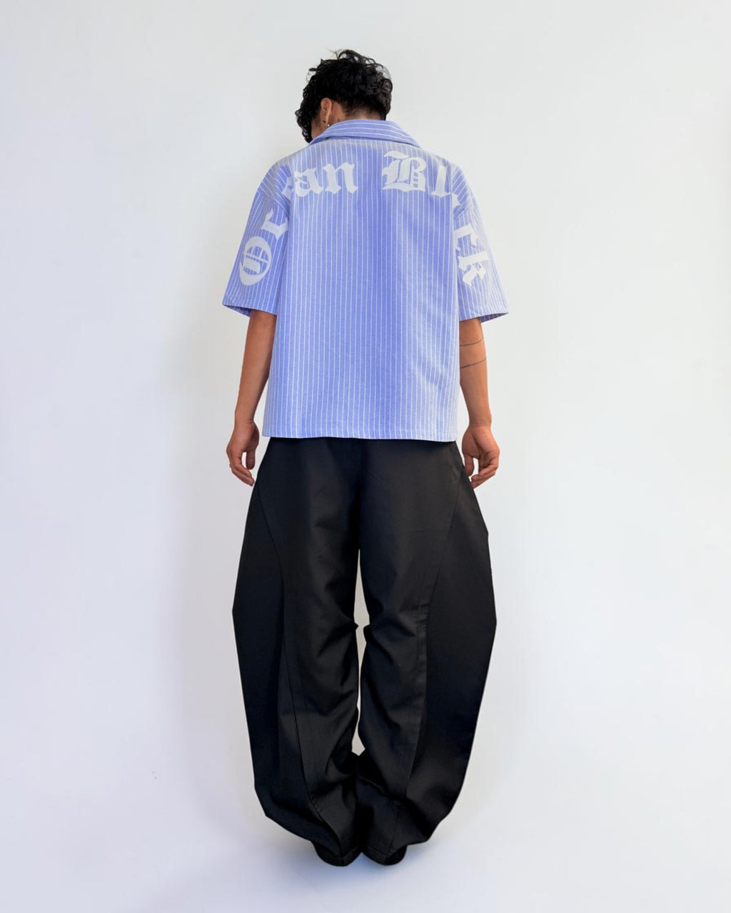 Ocean Block Embroidery Shirt