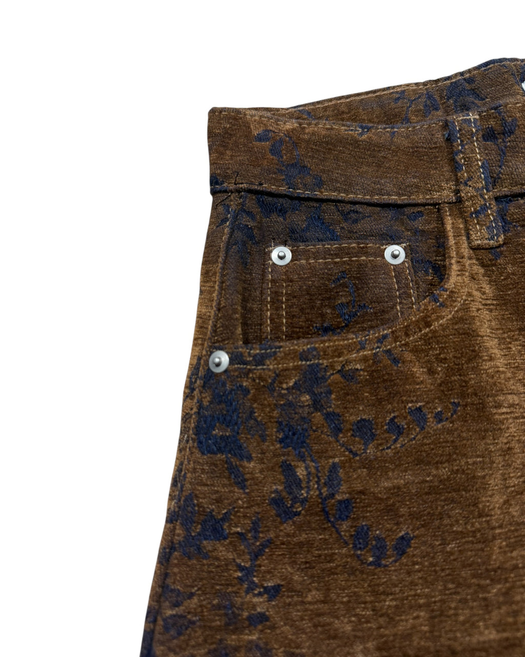 Jean Wide Leg Floral – Coupe Ample Taille Haute Vintage ( 28 - 38 )