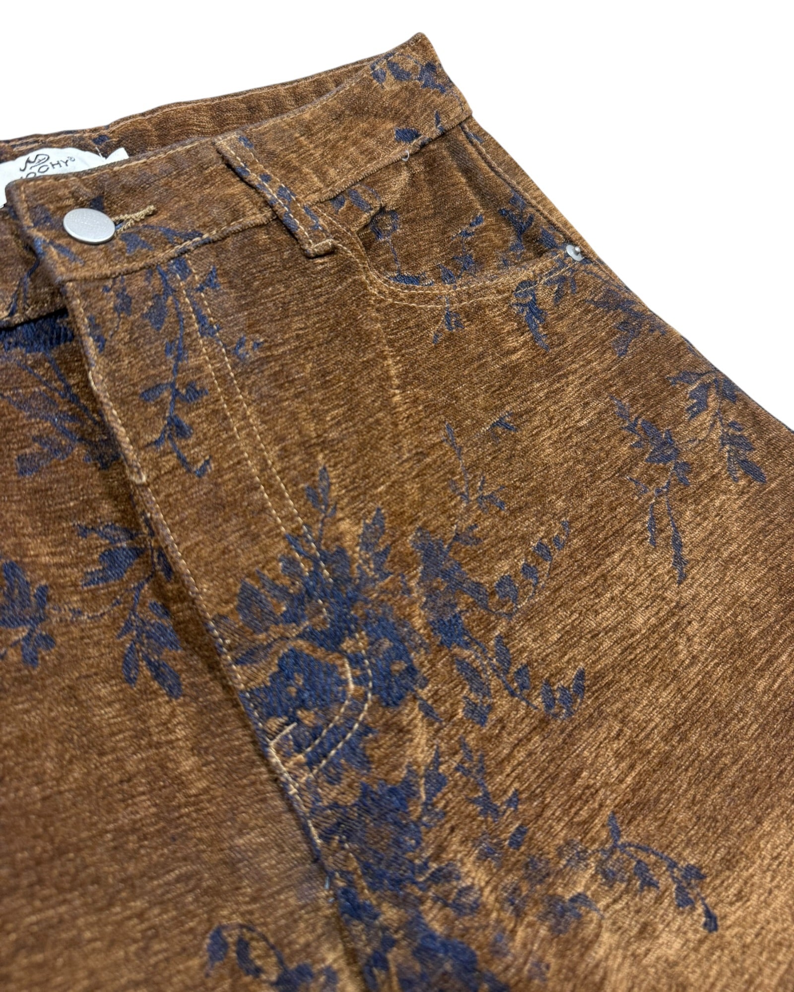 Jean Wide Leg Floral – Coupe Ample Taille Haute Vintage ( 28 - 38 )