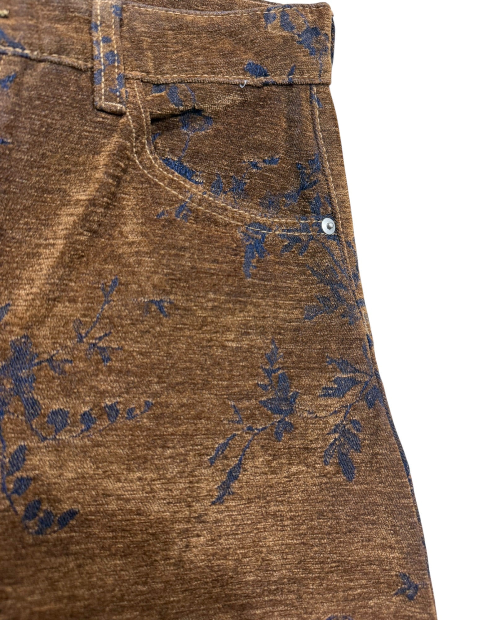 Jean Wide Leg Floral – Coupe Ample Taille Haute Vintage ( 28 - 38 )