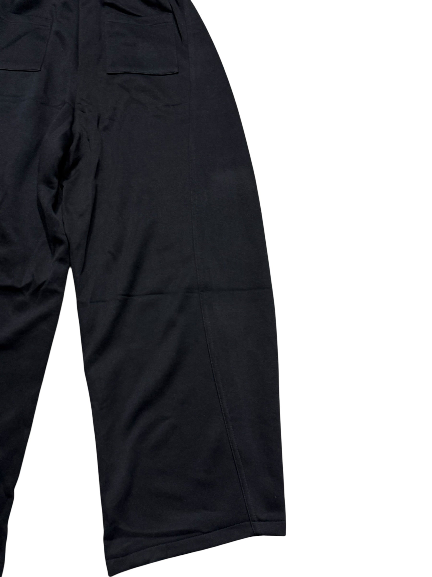 Jogging Wide Leg Minimal 100% COTTON – Coupe Ample Premium Noir ( M -MEDIUM )