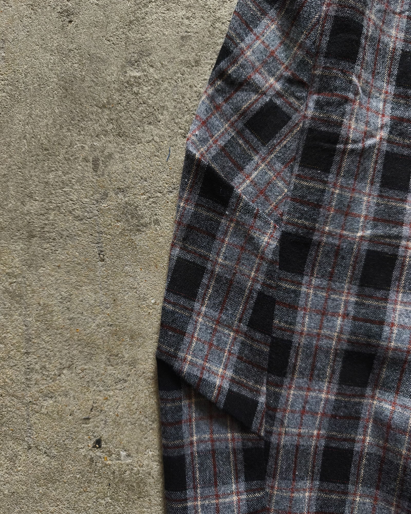 Pantalon barrel à motif tartant