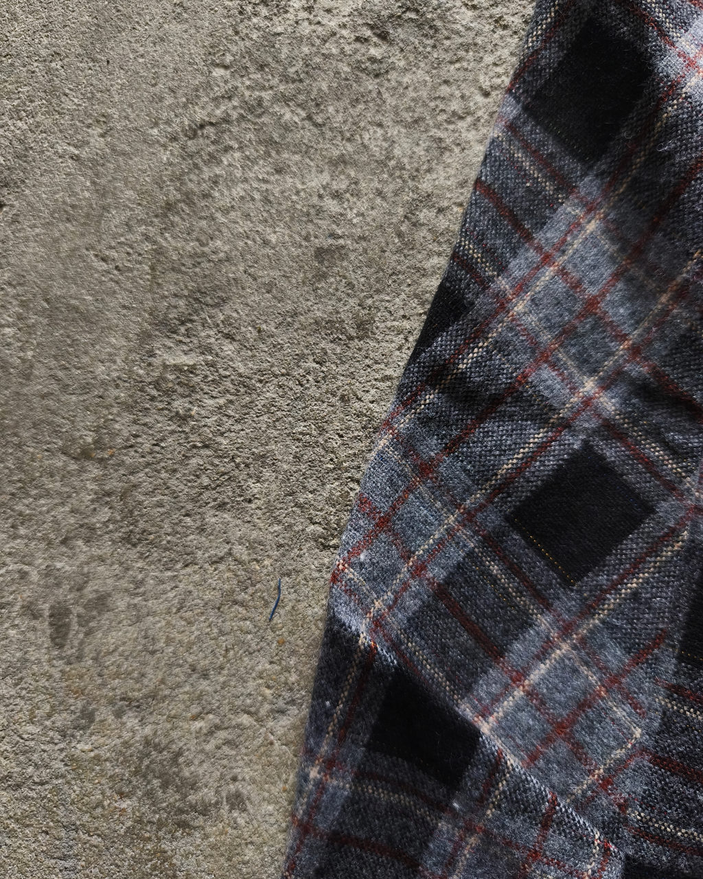 Pantalon barrel à motif tartant