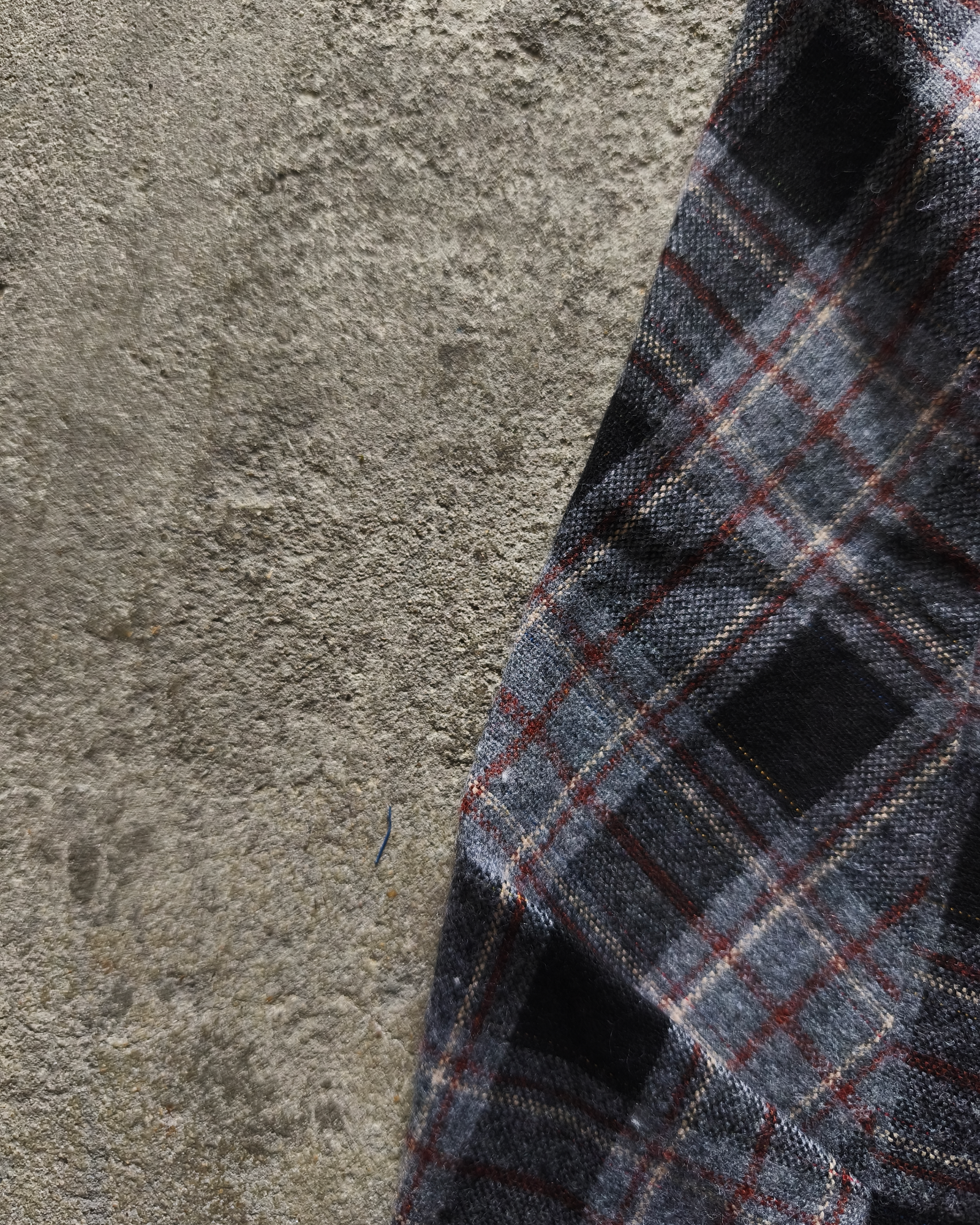 Pantalon barrel à motif tartant